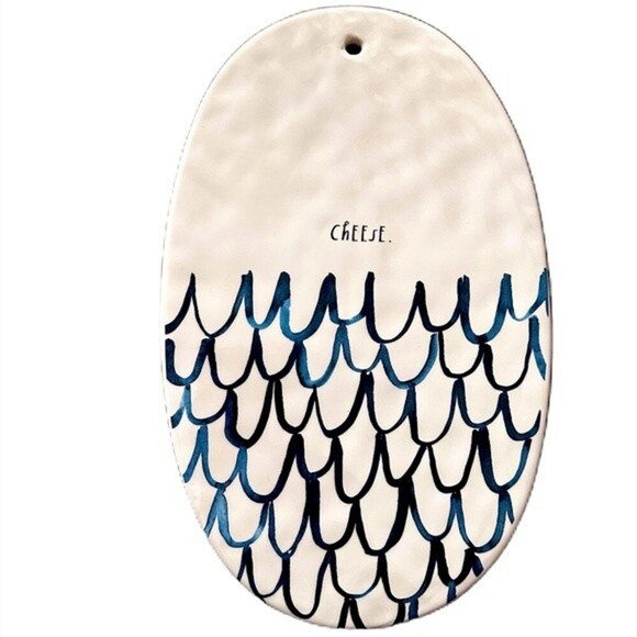 Rae Dunn Indigo Wave Pattern Cheese Charcuterie Platter - Picture 1 of 7